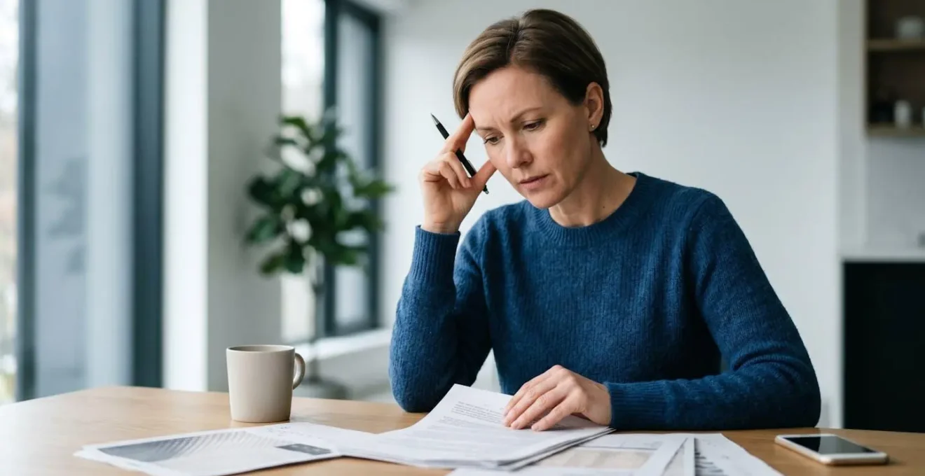 Chef d'entreprise analysant des documents d'assurance pour évaluer les franchises et protéger sa trésorerie