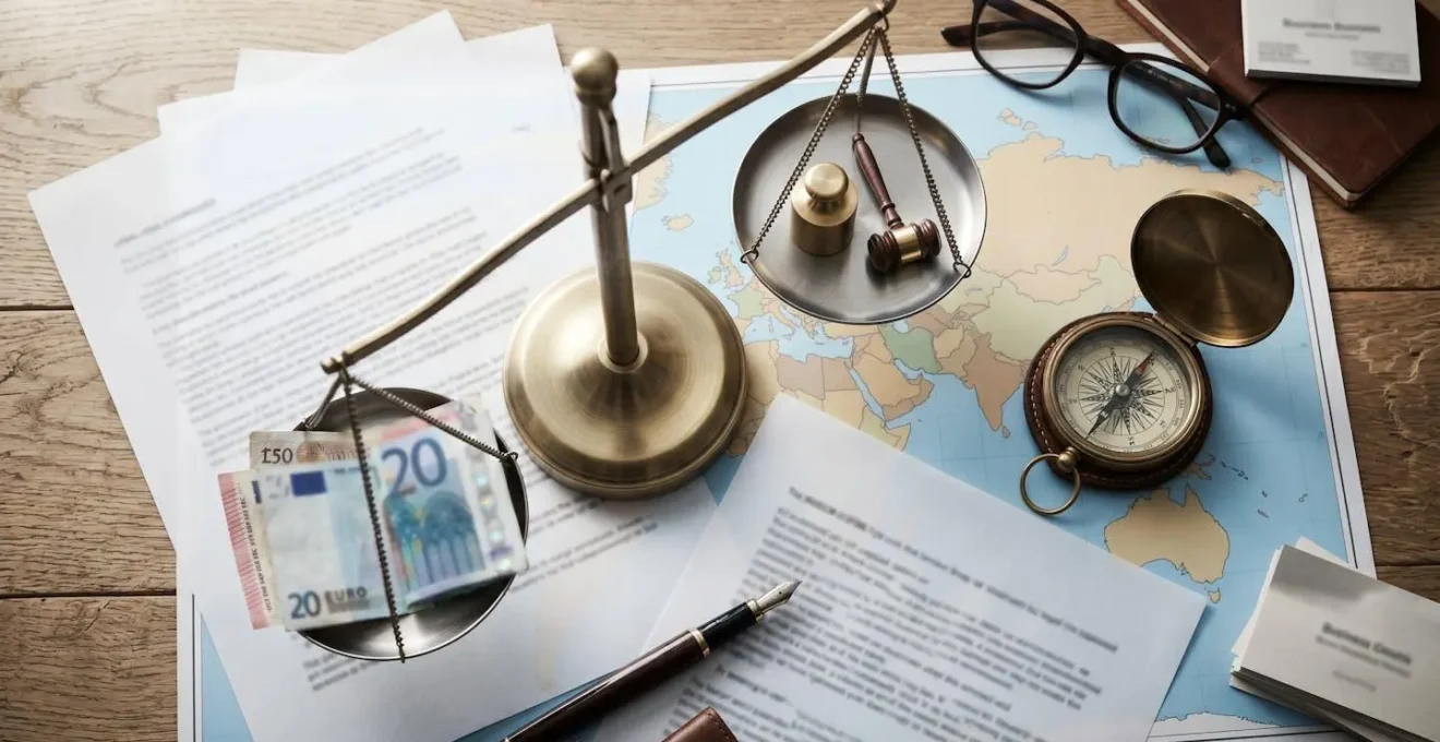 Représentation conceptuelle de la gestion des litiges internationaux pour une entreprise