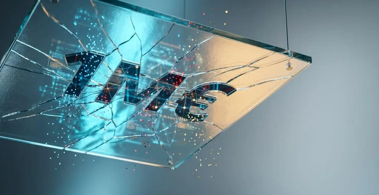 Concept symbolique illustrant l'écart entre couverture d'assurance et coût réel d'un sinistre cyber pour une entreprise
