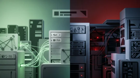 Concept de fausse sécurité en cybersécurité illustré par des éléments visuels symbolisant la vigilance et l'analyse approfondie