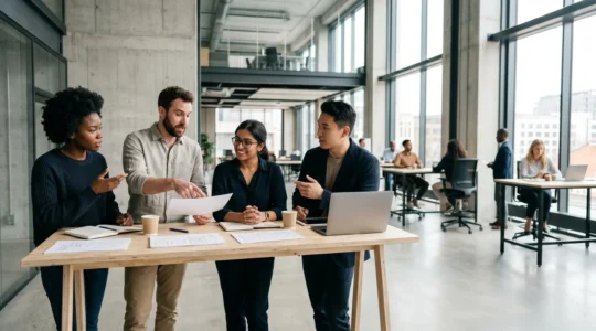 Stratégie visuelle représentant le déploiement d'une approche commerciale B2B dans le secteur des technologies d'assurance