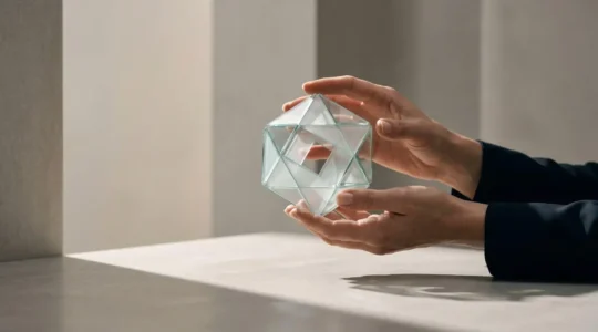 Composition minimaliste symbolisant la validation d'un modèle innovant sans revenus par un organisme de financement